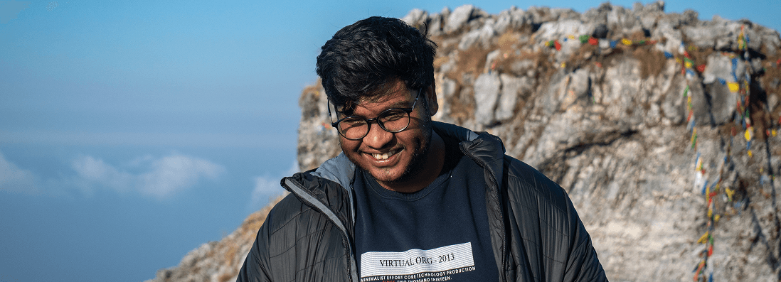 Anunay Anveshi at George Everest peak